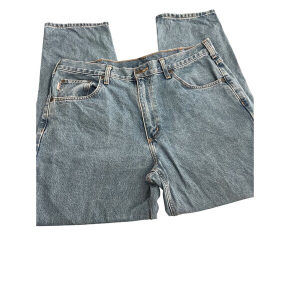 Carhartt Mens Denim Jeans B17 Stonewash Blue Relaxed Fit 38 X 30 Made In Mexico - Picture 1 of 4